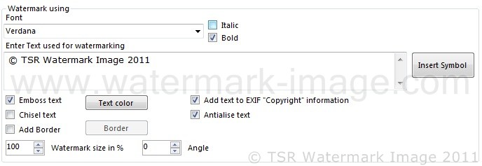 How to create a text or image watermark when using TSR Watermark Image