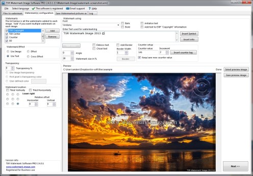 TSR Watermark Image example