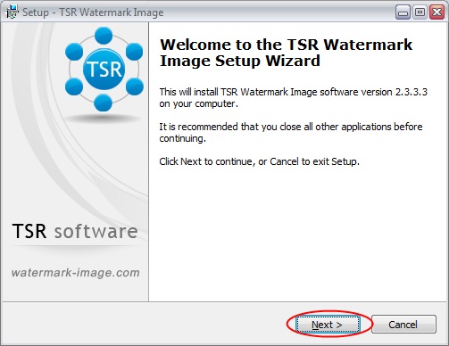 TSR Watermark Installer step 1